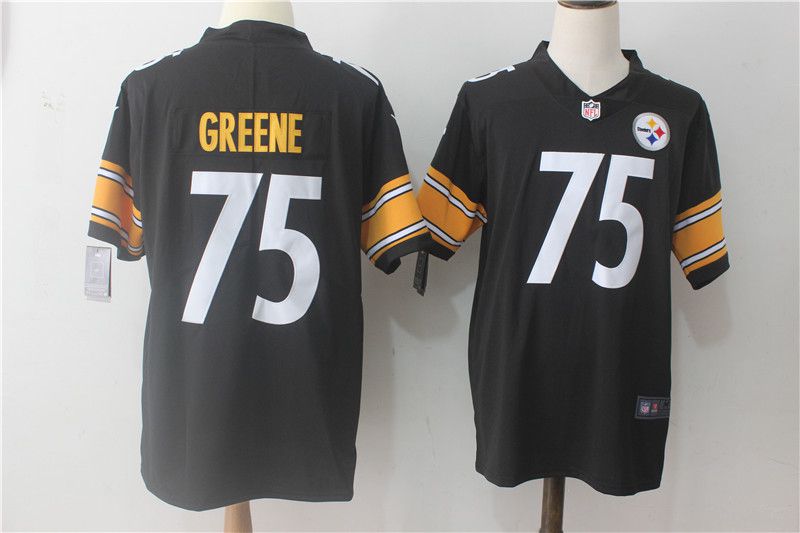 Men Pittsburgh Steelers #75 Greene Black Nike Vapor Untouchable Limited NFL Jerseys->->NFL Jersey